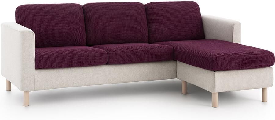 Belmarti Zitkussenhoes Bali 180cm tot 230cm breed Paars Premium universele kussenhoezen voor zitbanken caravans boten en campers