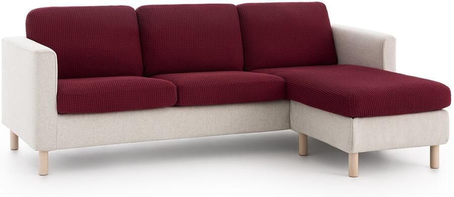 Belmarti Zitkussenhoes Bali 180cm tot 230cm breed Rood Premium universele kussenhoezen voor zitbanken caravans boten en campers