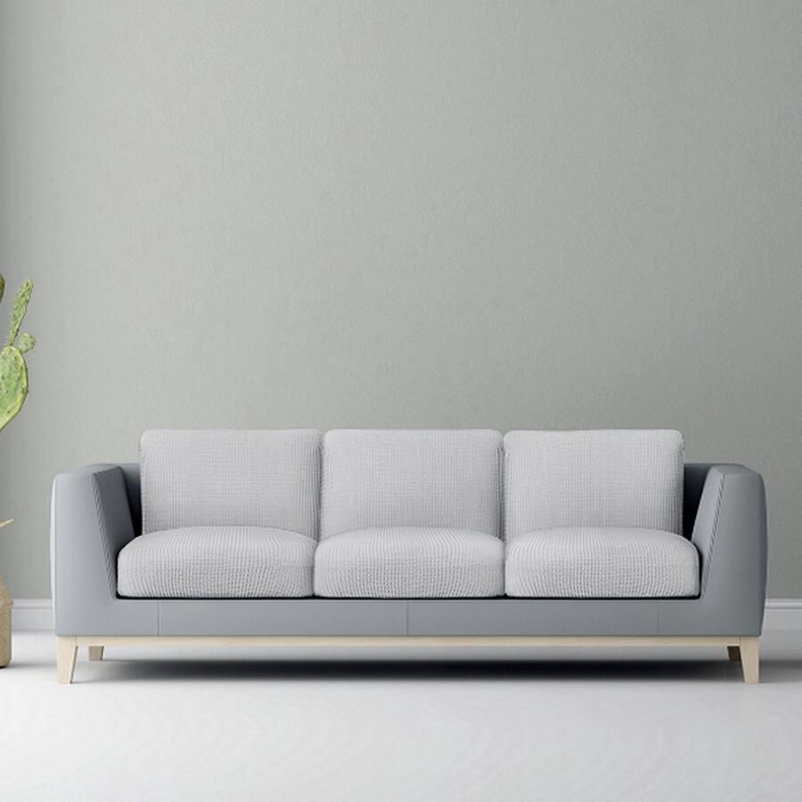 Belmarti Zitkussenhoes Bali 180cm tot 230cm breed Wit Premium universele kussenhoezen voor zitbanken caravans boten en campers