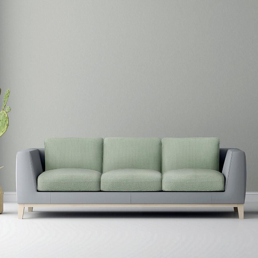 Belmarti Zitkussenhoes Bali 45cm tot 65cm breed Mint Universele zitkussen hoes voor zitbanken caravan camper of boot