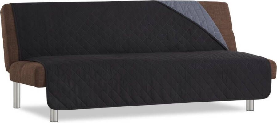 Belmarti Duo Click Clack Bankbeschermer zonder armleuningen 100cm breed Zwart Twee kanten te gebruiken