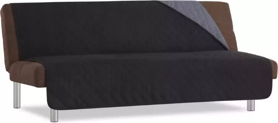 Belmarti Duo Click Clack Bankbeschermer zonder armleuningen 120cm breed Zwart Twee kanten te gebruiken