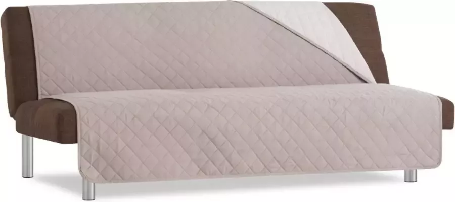 Belmarti Duo Click Clack Bankbeschermer zonder armleuningen 140cm breed Linnen Twee kanten te gebruiken