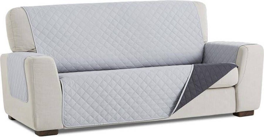 Belmarti Duo quilt Bankbeschermer 130cm breed Lichtgrijs Twee kanten te gebruiken OekoTex keurmerk