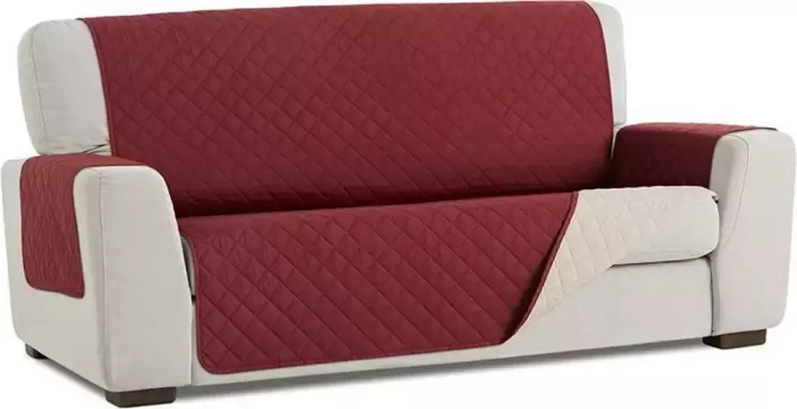 Belmarti Duo quilt Bankbeschermer 180cm breed Rood Twee kanten te gebruiken OekoTex keurmerk