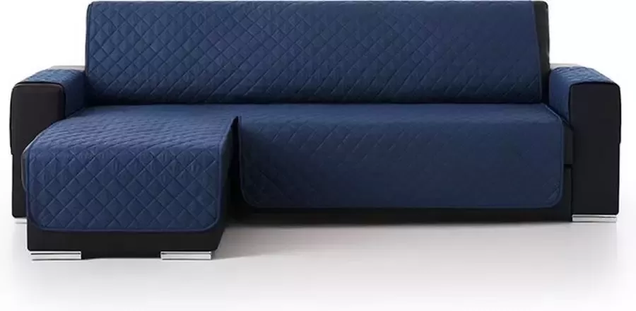 Belmarti Bankbeschermer Duo Chaise Longue 200cm breed Blauw – Gevoerde stof voor extra comfort en duurzaamheid – Ideaal voor gezinnen met huisdieren – Premium kwaliteit - Foto 2