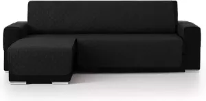 Belmarti Duo quilt Chaise Longue links Bankbeschermer 200cm breed Zwart OekoTex keurmerk