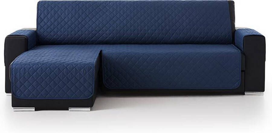 Belmarti Duo quilt Chaise Longue links Bankbeschermer 240cm breed Blauw OekoTex keurmerk