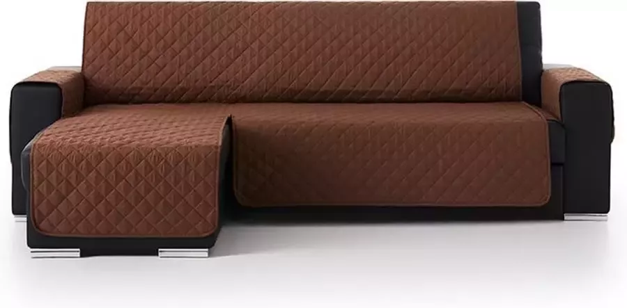 Belmarti Bankbeschermer Duo Chaise Longue 240cm breed Bruin fluweelzachte stof voor extra Comfort Ideaal voor gezinnen met honden en katten Premium kwaliteit