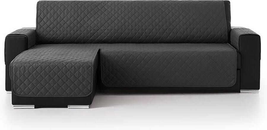 Belmarti Duo quilt Chaise Longue links Bankbeschermer 240cm breed Donkergrijs OekoTex keurmerk