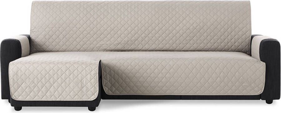 Belmarti Duo quilt Chaise Longue links Bankbeschermer 240cm breed Linnen OekoTex keurmerk