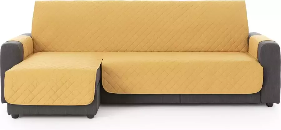 Belmarti Bankbeschermer Duo Chaise Longue 240cm breed Geel – dik geweven stof voor extra comfort en duurzaamheid – Ideaal voor gezinnen met huisdieren – Premium kwaliteit