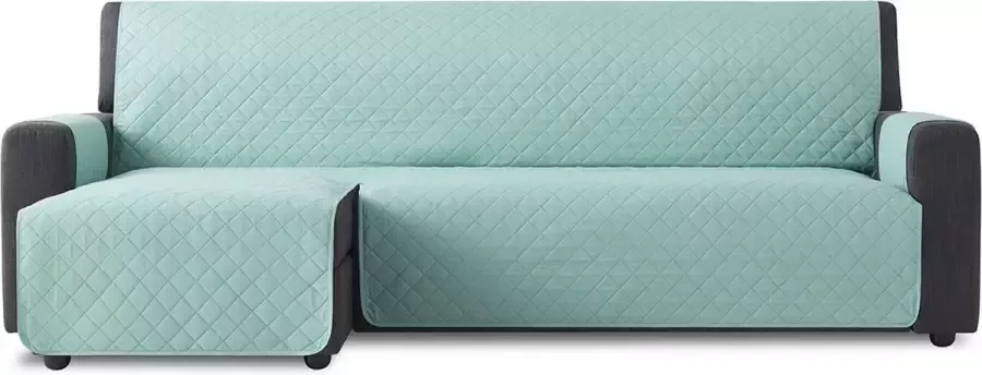 Belmarti Bankbeschermer Duo Chaise Longue 280cm breed Jade – Gevoerde stof voor extra comfort en duurzaamheid – Ideaal voor gezinnen met huisdieren – Premium kwaliteit