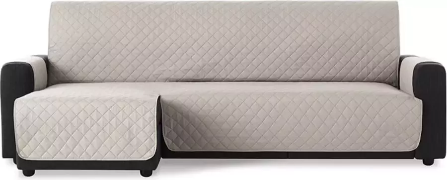 Belmarti Bankbeschermer Duo Chaise Longue 280cm breed Linnen – Gevoerde stof voor extra comfort en duurzaamheid – Ideaal voor gezinnen met huisdieren – Premium kwaliteit