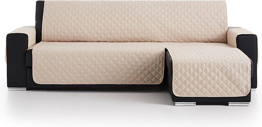 Belmarti Bankbeschermer Duo Chaise Longue Beige Rechts 200cm breed Bankhoes van zacht microvezel voor optimaal comfort Bescherm hoes voor hoekbanken