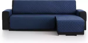 Belmarti Duo quilt Chaise Longue rechts Bankbeschermer 200cm breed Blauw OekoTex keurmerk