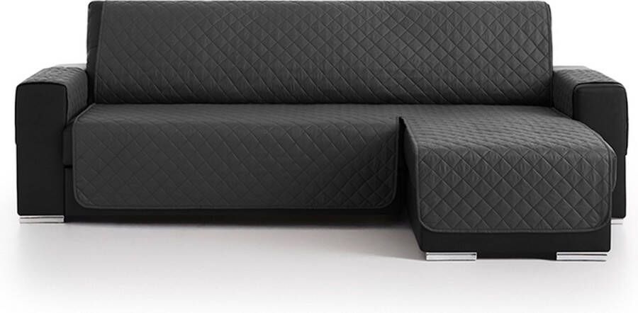 Belmarti Bankbeschermer Duo Chaise Longue Grijs Rechts 200cm breed Bankhoes van zacht microvezel voor optimaal comfort Bescherm hoes voor hoekbanken