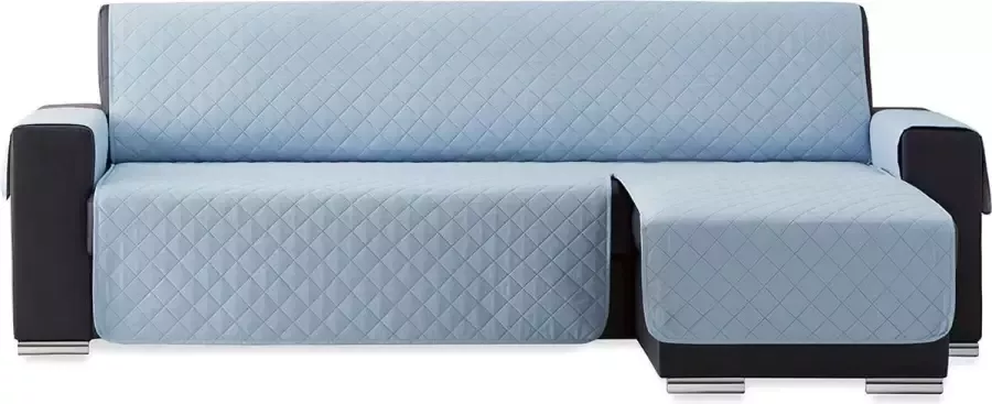 Belmarti Sweet Duo quilt Chaise Longue Rechts Bankbeschermer 200cm breed Lichtblauw OekoTex keurmerk
