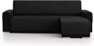 Belmarti Duo quilt Chaise Longue rechts Bankbeschermer 200cm breed Zwart OekoTex keurmerk