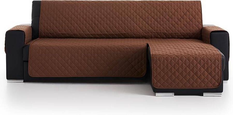 Belmarti Duo quilt Chaise Longue rechts Bankbeschermer 280cm breed Bruin OekoTex keurmerk