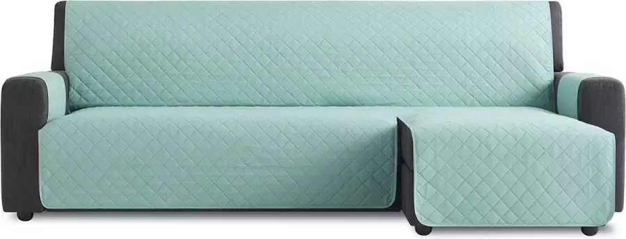 Belmarti Sweet Duo quilt Chaise Longue Rechts Bankbeschermer 280cm breed Jade OekoTex keurmerk