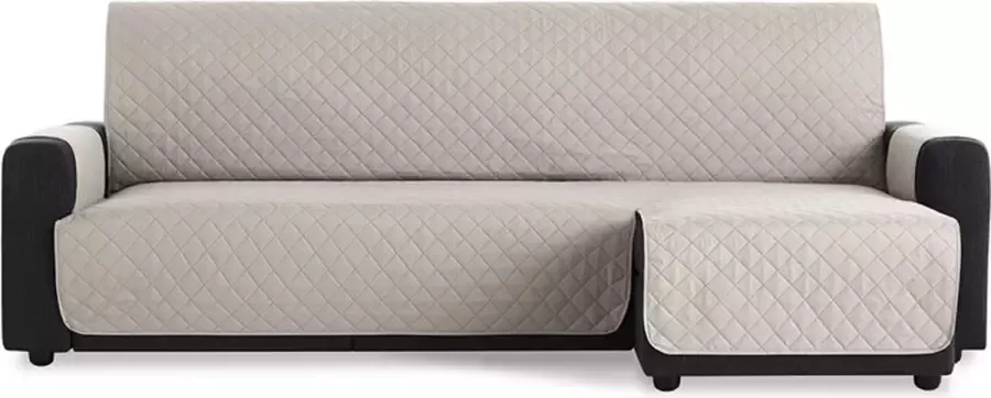 Belmarti Duo quilt Chaise Longue rechts Bankbeschermer 280cm breed Linnen OekoTex keurmerk