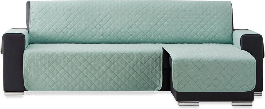 Belmarti Sweet Duo quilt Chaise Longue Rechts Bankbeschermer 280cm breed Mint OekoTex keurmerk