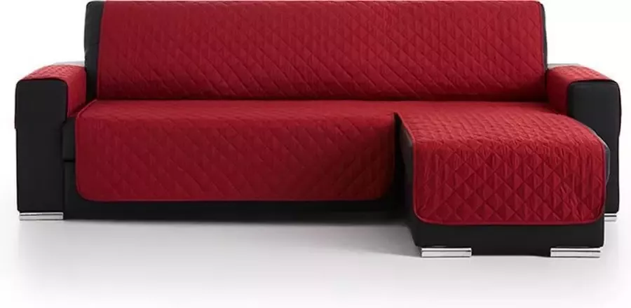 Belmarti Duo quilt Chaise Longue rechts Bankbeschermer 280cm breed Rood OekoTex keurmerk