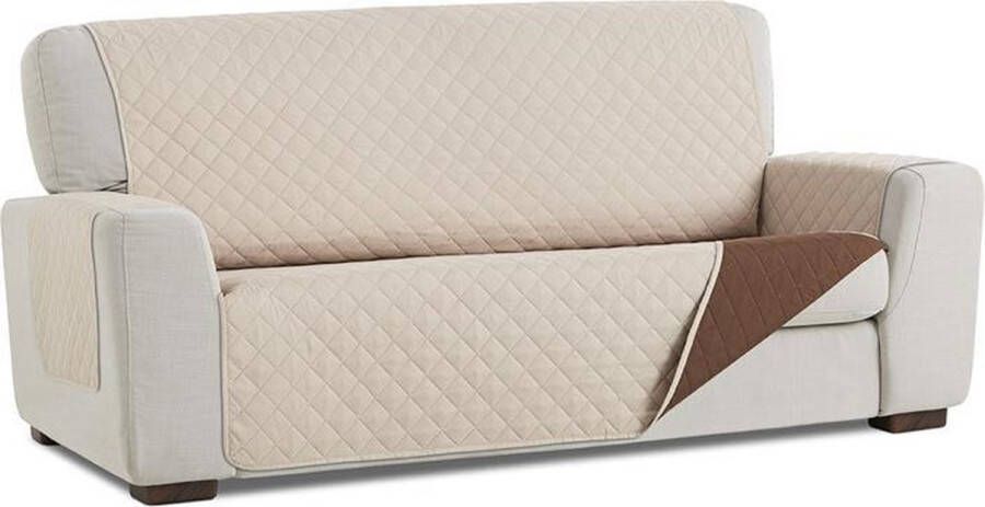 Belmarti Duo quilt Zetelbeschermer 110cm breed Beige Vochtafstotend Twee kanten te gebruiken OekoTex keurmerk