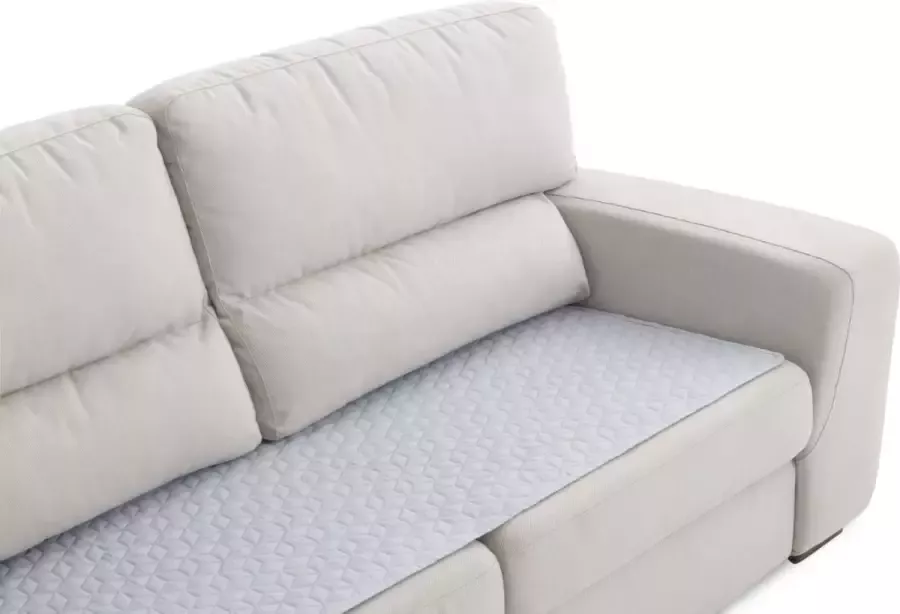 Belmarti Geo Banktopper 110cm breed Licht grijs Antislip