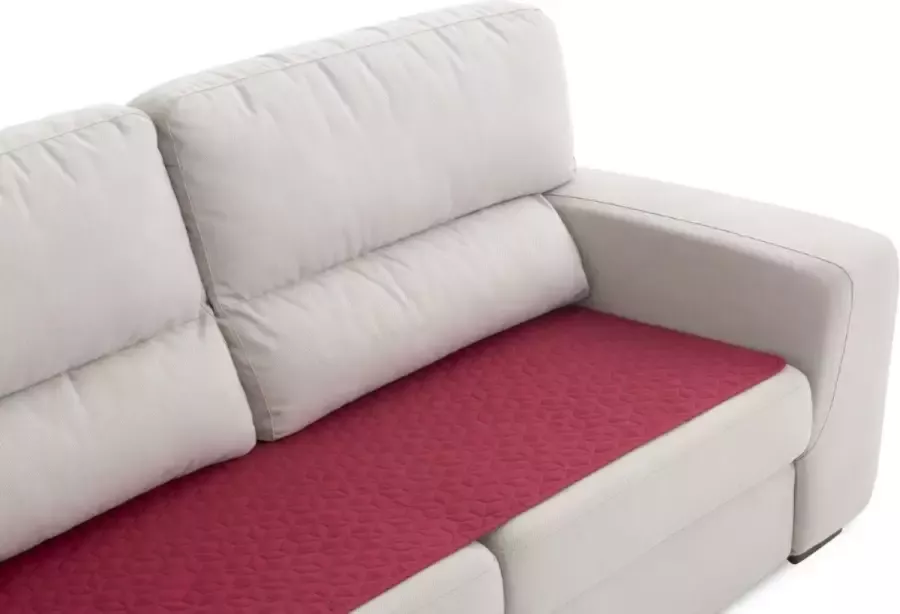 Belmarti Banktopper Geo Rood 110cm breed Waterafstotend en Vlekbestendig Antislip Onderkant Comfortabel en Duurzaam Ideaal voor Huishoudens met Kinderen en Huisdieren