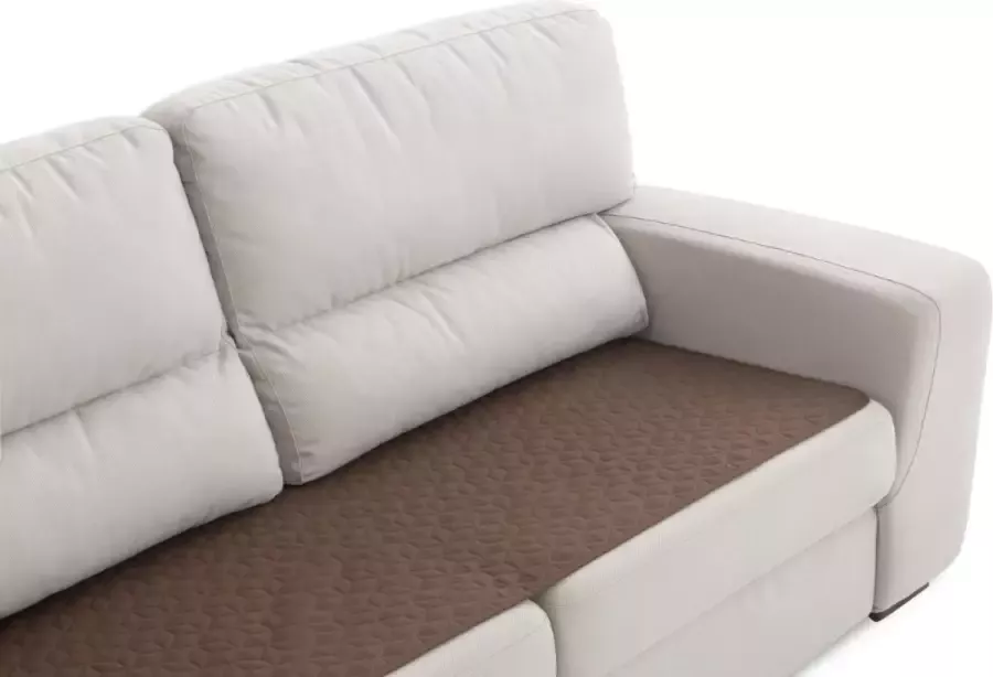 Belmarti Geo Banktopper 130cm breed Bruin Antislip