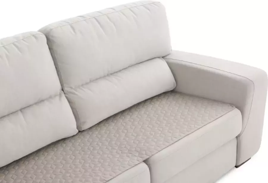 Belmarti Banktopper Geo Linnen 130cm breed Waterafstotend en Vlekbestendig Antislip Onderkant Comfortabel en Duurzaam Ideaal voor Huishoudens met Kinderen en Huisdieren