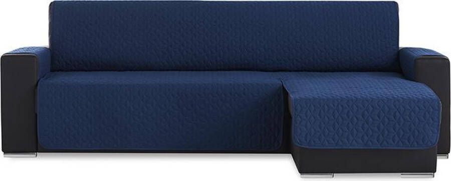 Belmarti Geo Quilt Chaise Longue Rechts Bankbeschermer 240cm breed Blauw Teflon beschermlaag OekoTex keurmerk