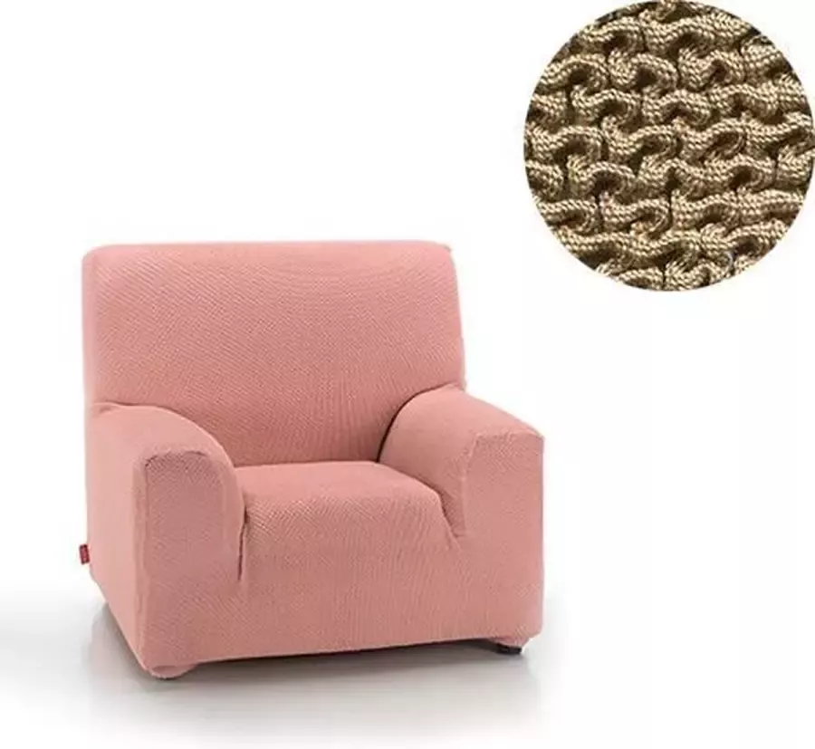 Belmarti Fauteuilhoes Milan 70cm tot 110cm breed Beige Premium bi-stretch stof horizontaal en verticaal rekbaar antistatisch en ademend katoen