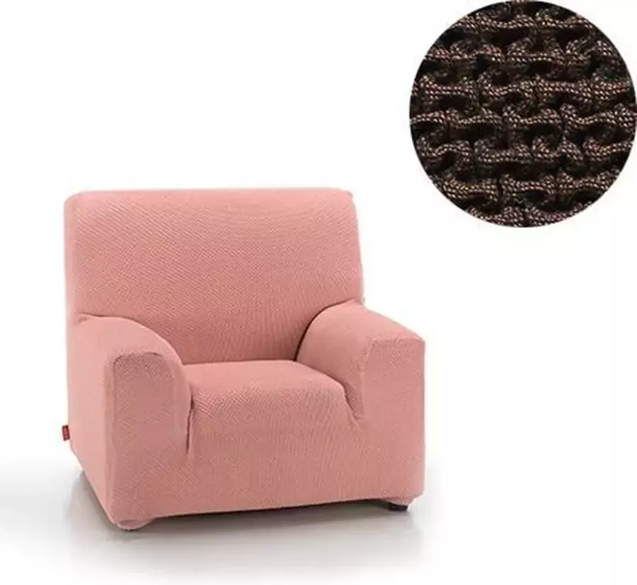 Belmarti Fauteuilhoes Milan 70cm tot 110cm breed Bruin Premium bi-stretch stof horizontaal en verticaal rekbaar antistatisch en ademend katoen