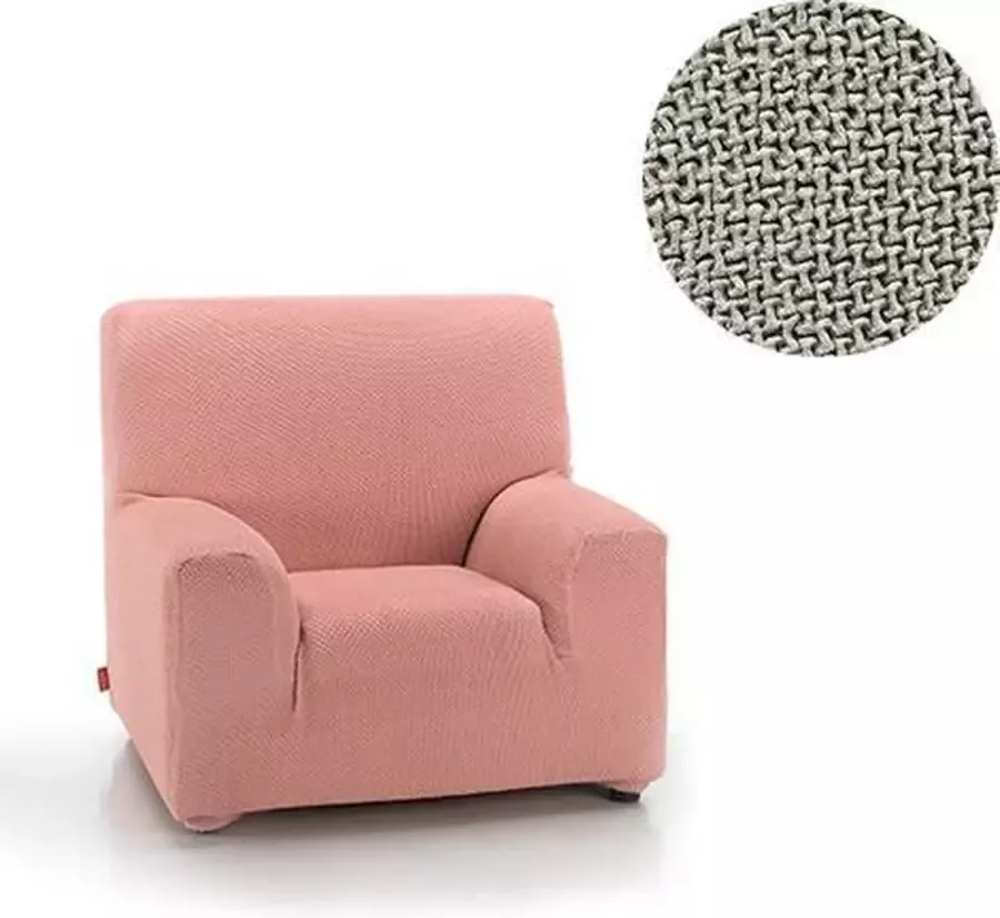 Belmarti Fauteuilhoes Milan 70cm tot 110cm breed Lichtgrijs Premium bi-stretch stof horizontaal en verticaal rekbaar antistatisch en ademend katoen