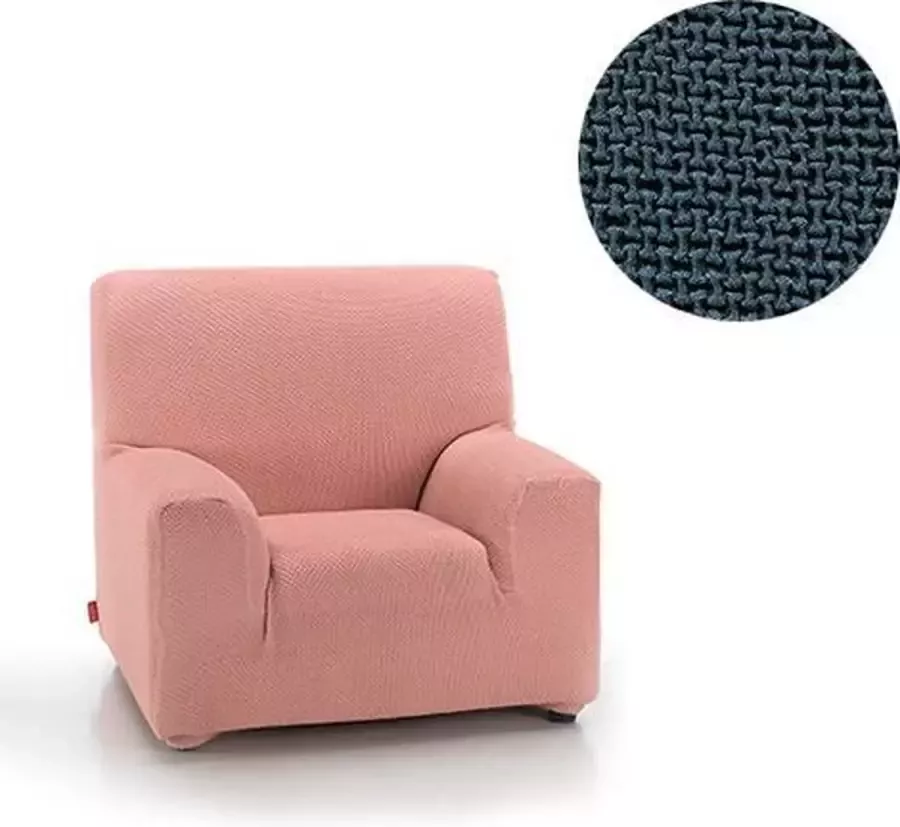 Belmarti Fauteuilhoes Milan 70cm tot 110cm breed Marineblauw Premium bi-stretch stof horizontaal en verticaal rekbaar antistatisch en ademend katoen