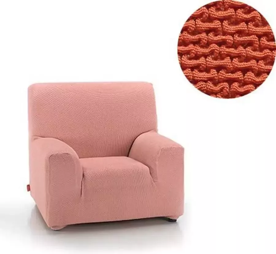 Belmarti Fauteuilhoes Milan 70cm tot 110cm breed Oranje Premium bi-stretch stof horizontaal en verticaal rekbaar antistatisch en ademend katoen