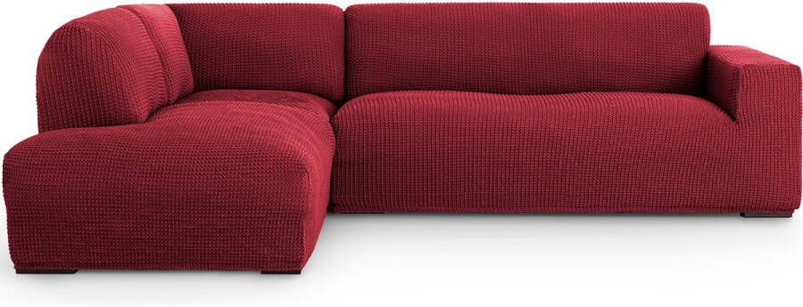 Belmarti Bankhoes Milos Hoek Chaise Longue Links Rood Elastisch & Antistatisch Bankhoezen voor hoekbank