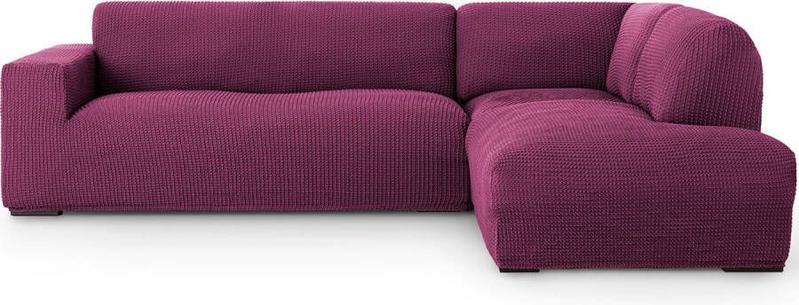Belmarti Bankhoes Milos Hoek Chaise Longue Rechts Paars Elastisch & Antistatisch Bankhoezen voor hoekbank