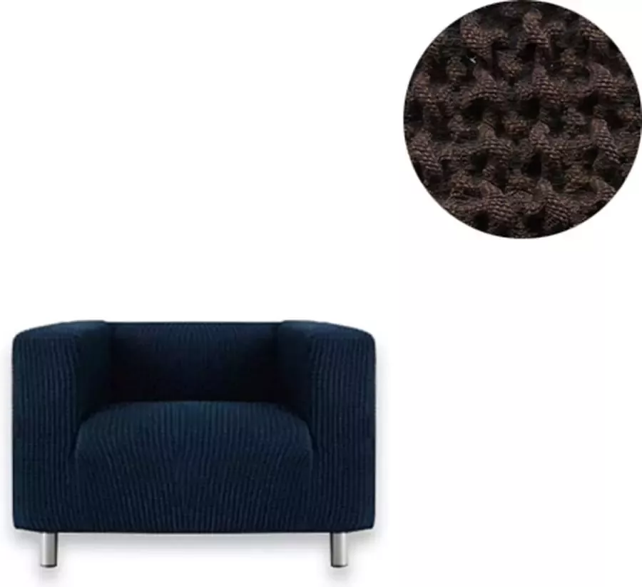 Belmarti Bankhoes Milos hoge armleuning 70cm tot 110cm breed Bruin Extreme Stretch stof Anti-statische Bankhoezen Premium kwaliteit