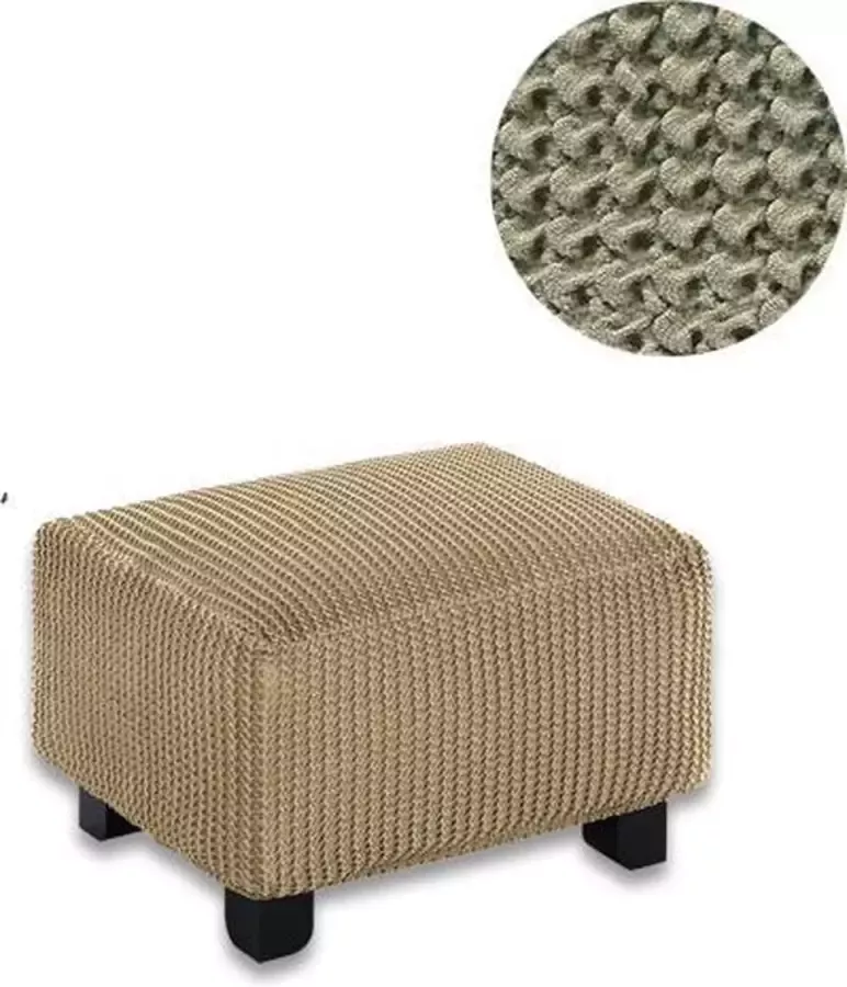 Belmarti Milos Hocker hoes Linnen Universele Fit voor Poefs 70-90cm Duurzame & Elastische Hockerhoezen