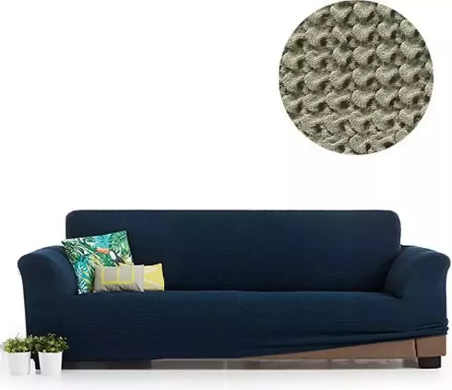 Belmarti Bankhoes Milos Linnen 290-320cm Extreme Stretch Antistatisch: geen geknetter Bankhoezen met 38% Katoen: zitten zonder zweten - Foto 2