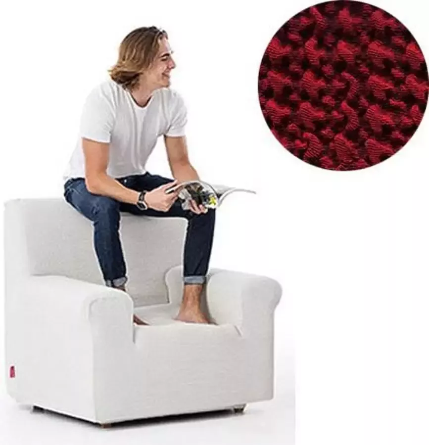 Belmarti Milos meubelhoezen Hoes voor fauteuil 70-110cm Rood