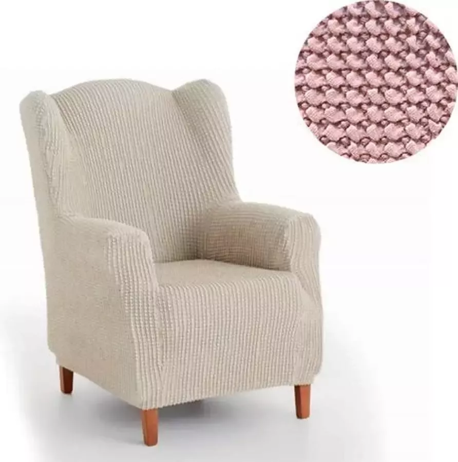 Belmarti Milos meubelhoezen Hoes voor oorfauteuil 70-100cm Roze