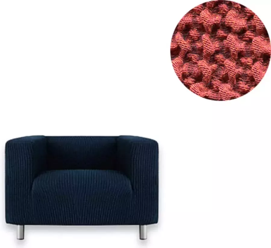 Belmarti Bankhoes Milos hoge armleuning 70cm tot 110cm breed Steenrood Extreme Stretch stof Anti-statische Bankhoezen Premium kwaliteit - Foto 2