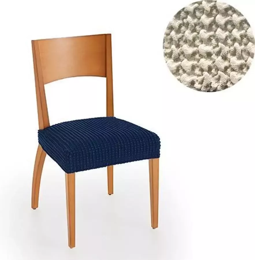 Belmarti Stoelhoes Milos Ivoor (2 stuks) voor eetkamerstoelen 40-50cm Extreme Stretch stoelhoezen Antistatisch: geen geknetter Ademend Katoen: geen zweten - Foto 2