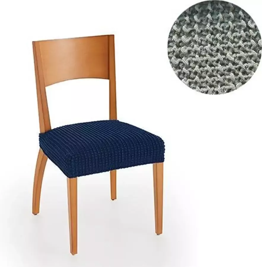 Belmarti Stoelhoes Milos Lichtgrijs (2 stuks) voor eetkamerstoelen 40-50cm Extreme Stretch stoelhoezen Antistatisch: geen geknetter Ademend Katoen: geen zweten