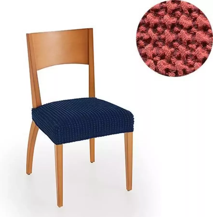 Belmarti Stoelhoes Milos Steenrood Stoelhoezen voor eetkamerstoelen met hoge rugleuning Extreme Stretch stoelhoezen Antistatisch: geen geknetter Ademend Katoen: geen zweten - Foto 2
